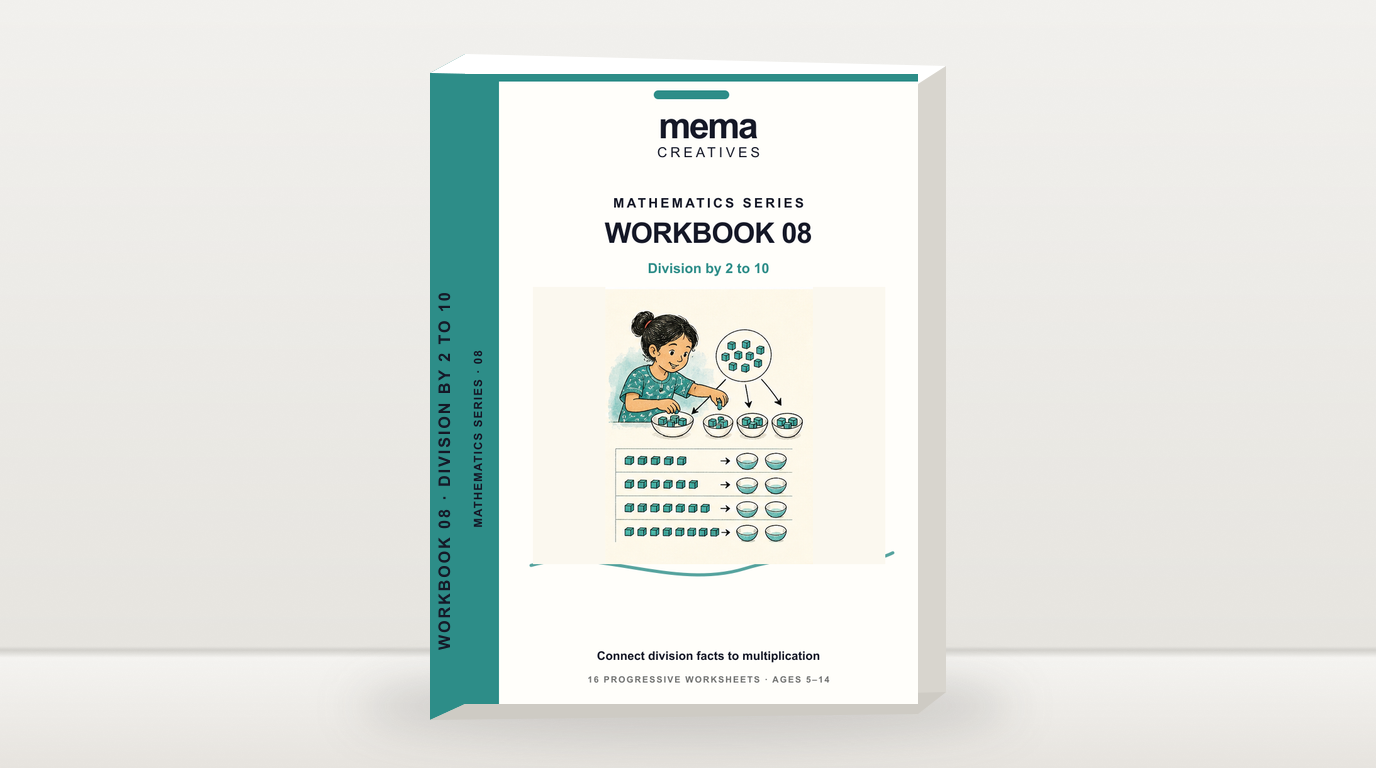 Mathematics Workbook 8: Division by 2 to 10